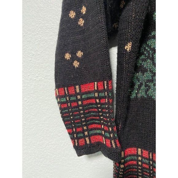 Vintage Nutcracker Christmas Light Black Sweater - Picture 4 of 6